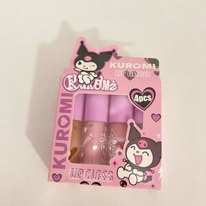 Kuromi Lip Gloss Set - Pink and Brown